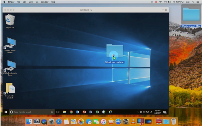 Macの中にWindows10
